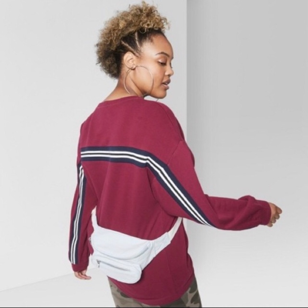 *DONATING* Wild Fable Burgundy Stripe Sweatshirt